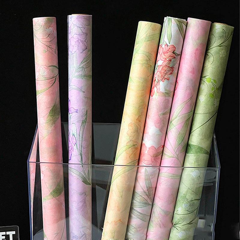 5 yarzi/rulou Hârtie de ambalare florală Hârtie de căptușeală pentru florărie Materiale florale Imprimare artistică Hârtie de împachetat cadouri