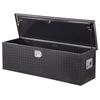 49"x15"x15" Robuste Aluminium-Ladeflächen-Werkzeugkiste für Pickup-Wohnmobile Schwarz