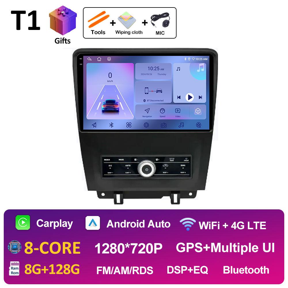 For Ford Mustang 2009 2010 2011 - 2014 DSP Stereo GPS Navigation Car Video Radio Multimedia Player Android Auto Cooling Fan WIFI