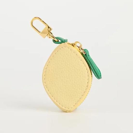 Fruit Coin Wallet Lemon Strawberry Zippered Purse Fruit Faux Leather Bag Mini Purse for Coins Lipsticks Street Daily Outings