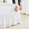 Elastic Bed Ruffle - Adjustable 15" Tailored Drop, Microfiber Bed Skirt with Easy Wrap Around Design, Fade-Resistant & Machine Washable