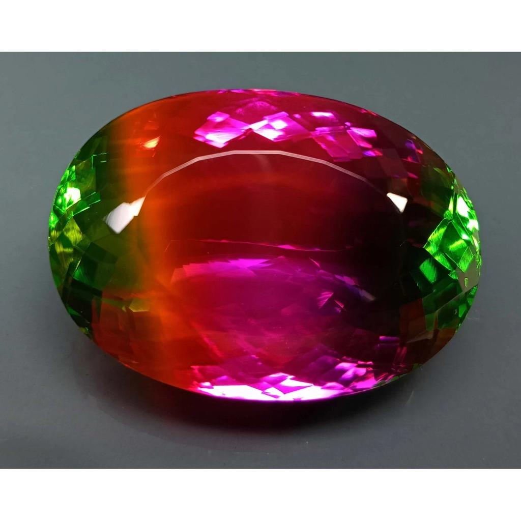 Natural Ametrine Bi-Color Oval Cut 75+ Ct Fabulous Certified Loose Gemstone