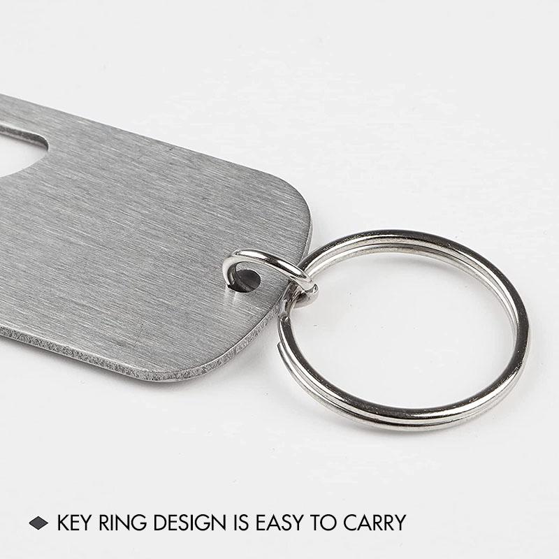 Stainless Steel Flat Speed Bottle Cap Opener Remover Bar Blade Home Hotel Professional Beer Bottle Opener Key Chains
