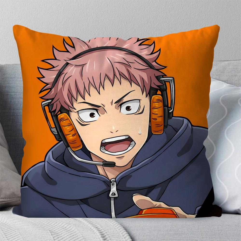 1Pc Itadori Yuji Animation Jujutsu Kaisen Pillow Case Square Pillow Bedroomsofaleisure Comfortcarlivingroomhome Decoration 40X40