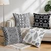 1/4Pcs Black Bohemian Geometric Pattern Cushions Pillowcase Polyester Cushion Cover Throw Pillow Pillowcover Home Car Sofa Decor