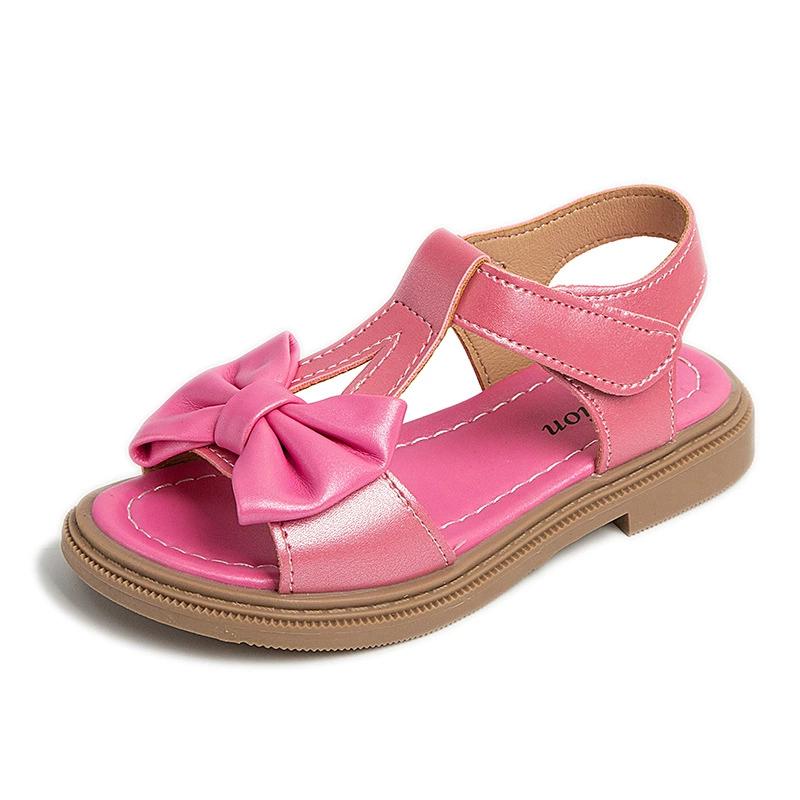 Summer Bow Little Girl Fashionable Versatile Sandals for Baby Girls Korean Version Casual Soft Soled Beach Shoes
