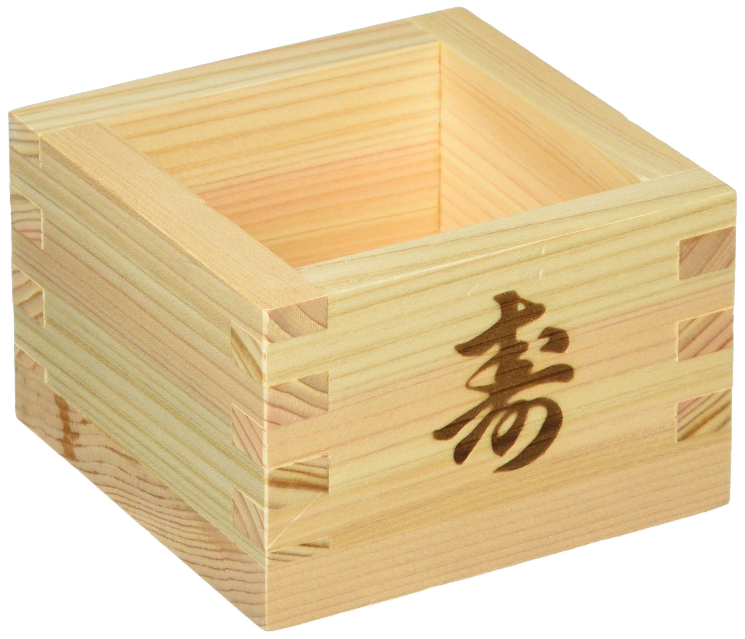 Koyanagi Sangyo Domestic Natural Wood Masu 64006 One-Go (Meal Box) Kotobuki бежевый