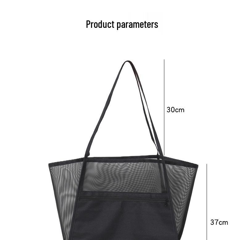 Dámská velká síťovaná plážová taška: Přenosný, Všestranný a Prostorný pro Plavecké a Fitness Nezbytnosti