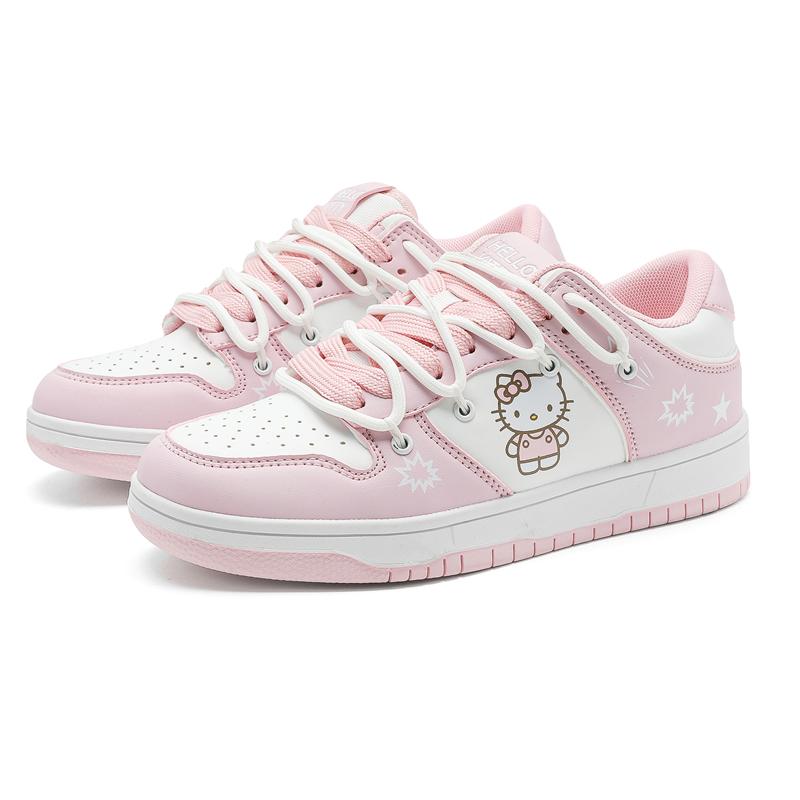 Sanrio Hello Kitty Air Force One Ins Fun Cartoon Cute Youthful Style Summer Dopamine Colors Trendy Fashion Dunk Women Sneakers Pink KT223502-S