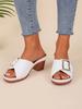 Women Metal Buckle Slippers Flats Platform Flip Flops Shoes Female Summer Beach Sandals Fashion New Casual Open Toe Slides