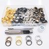 100 Set Ösen Werkzeugsets 12mm Ösen mit Setzwerkzeug und Aufbewahrungsbox für Stoff Vorhänge Leder Kleidung