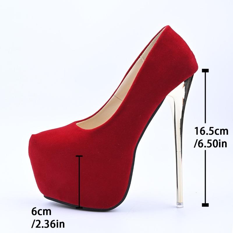 Módní super vysoké podpatky, nové semišové sexy štíhlé podpatky, lodičky s voděodolnou platformou, dámské vysoké podpatky ve velkých velikostech