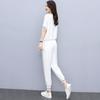Moda Estiva Donna Tuta Sportiva in Seta Ghiaccio Ampia Giovanile Snellente Set Due Pezzi Abbigliamento Casual alla Moda
