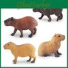 Realistisches PVC-Capybara-Modellset mit vier einzigartigen Designs für die Heim- und Bürodekoration