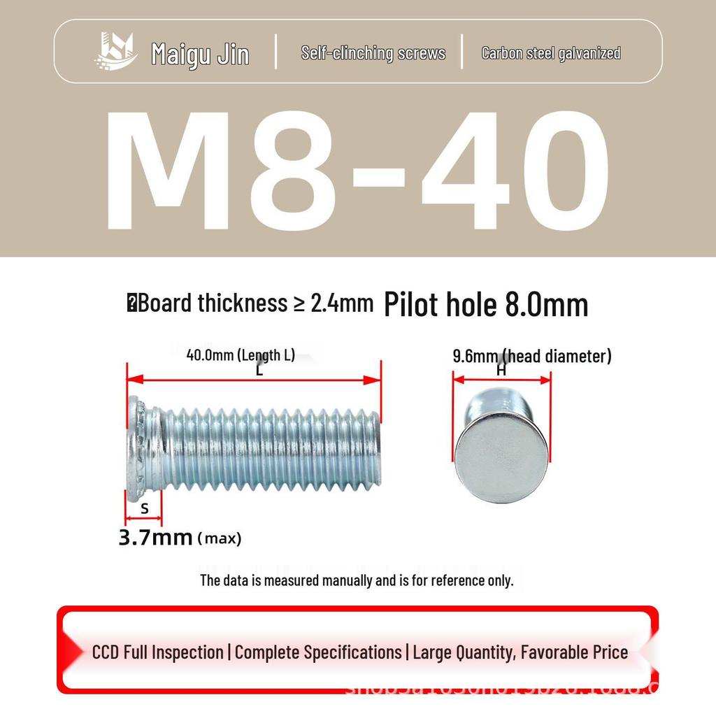 Flat Head Carbon Steel Galvanized Rivet Nuts FH-M2 to M10 - Free Shipping