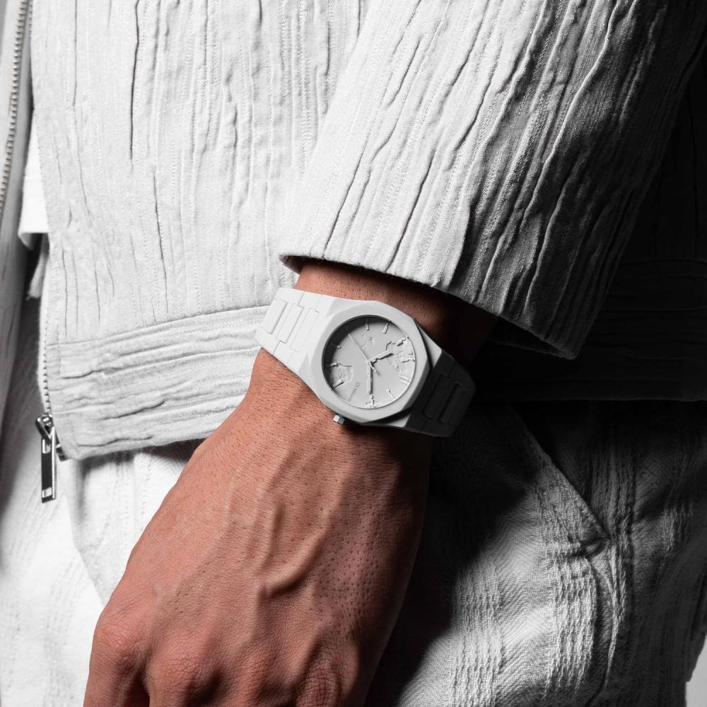 D1 Milano Men S Watch [polycarbon] fragMent 40.5mm Pcbj40 White fragMent