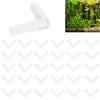 30PCS Set 4MM Aquarium Air Tubing Splitter Plastic Transparent L Shape Adapter Straight Head Air Valve Connector Aquarium