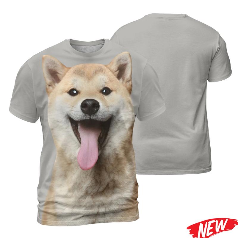 Men Cute  Animal Dog Tshirt Summer Street Short Sleeve Women Oversized Tees