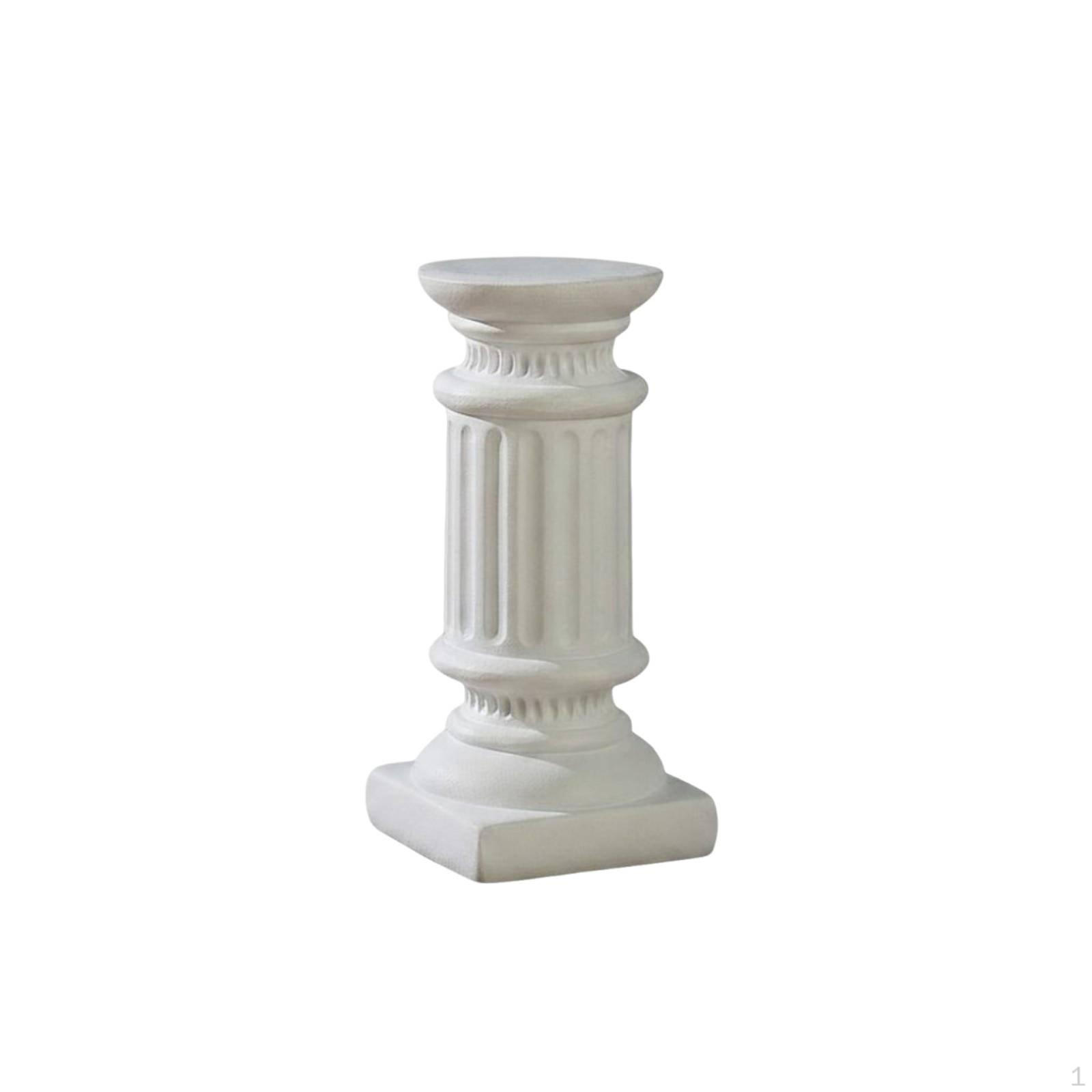 Tabletop Angel Figurine Nordic White Finish Roman Column Statue for Shelf Display Doric Roman Column