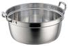 Wadasuke Seisakusho SW Round Pot with Handles, 48cm, 18-8 Stainless Steel, Made In Japan, AEV04048