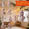 2025 Alphabet Snowman Advent Calendar 26 Days Christmas Countdown Calendar with A To Z Letters 2D Acrylic Pink Pendants Set for Winter Tree Decor