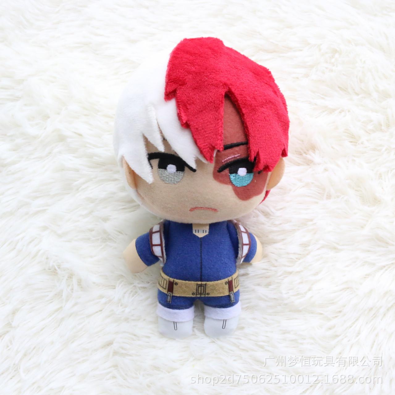 Anime Midoriya Izuku Bakugou Katsuki Todoroki Shoto Plush Keychain Figure Cosplay Cartoon Accessories Props