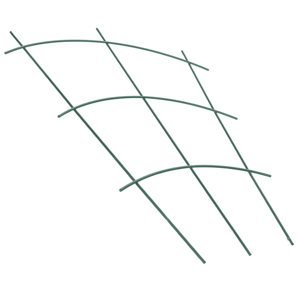 KADAX Potted Ladder Support For Plants Flowers Steel Stake Green 3pcs