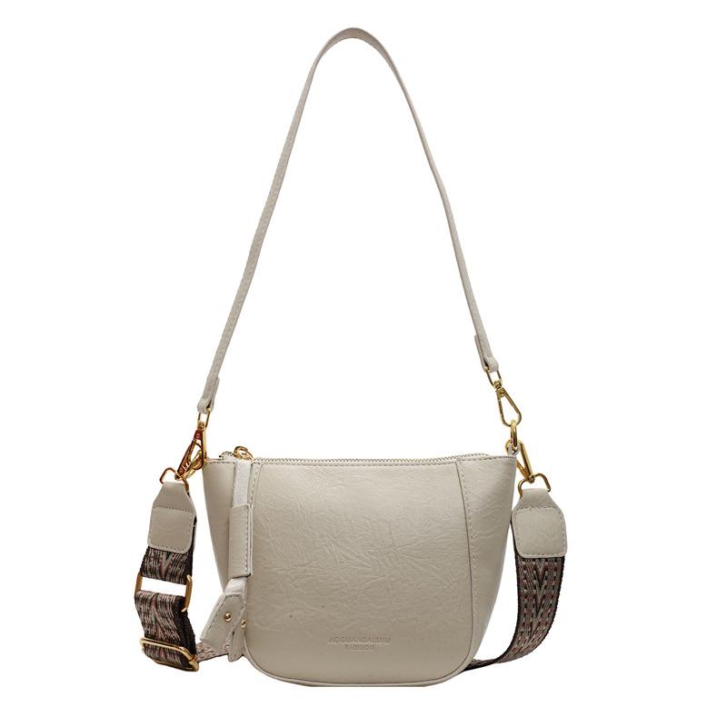 

Широкий плечевой ремень ретро сумка-ведро женская новая универсальная дорожная сумка через плечо белый