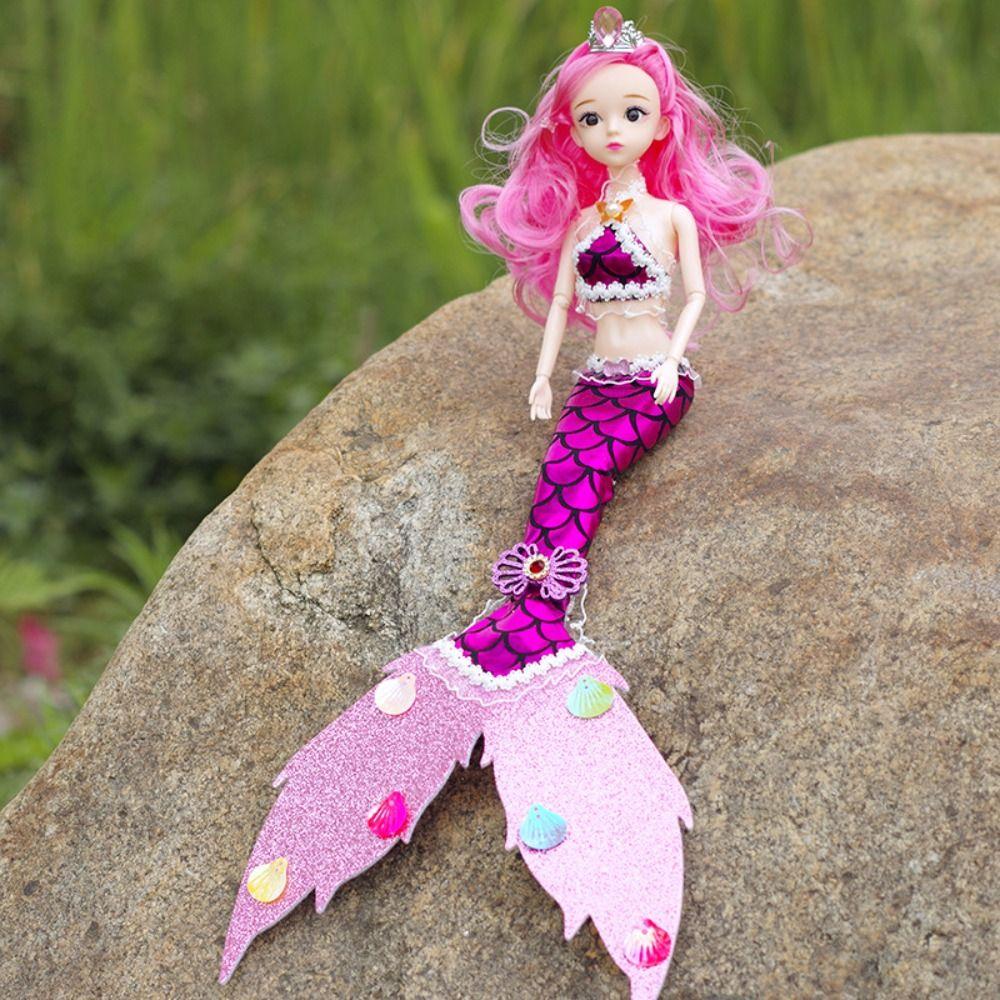 Colorful 45cm Mermaid Doll 11 Movable Joints Bjd Doll Set (with Lights and Music)