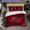 Set Biancheria da Letto in Microfibra con Motivo Detroit Red Wings 3 Pezzi Copripiumino Decorativo per Camera da Letto Uso Domestico