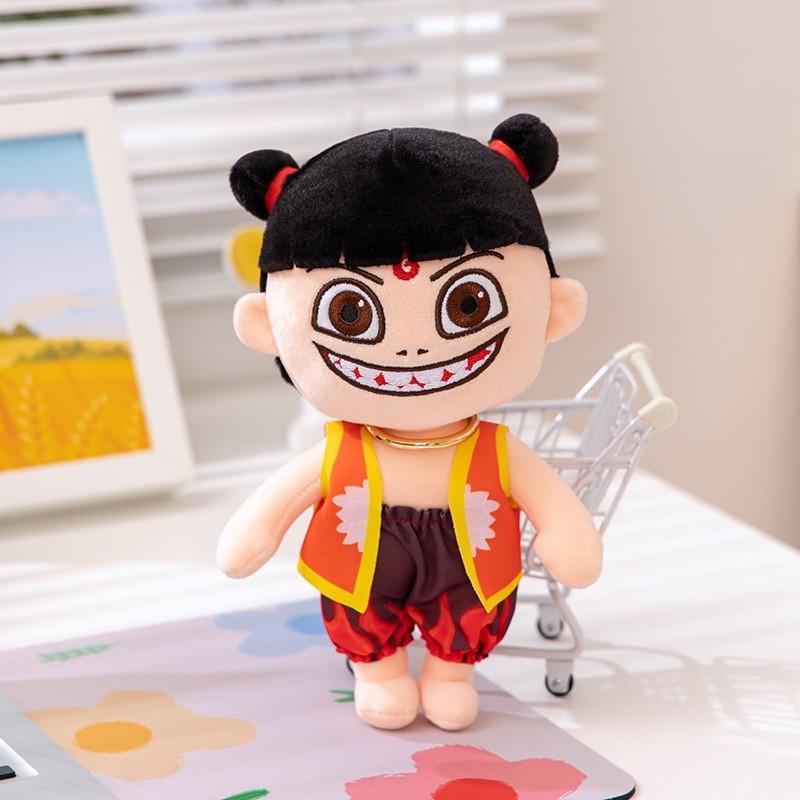 Plush Ne Zha Toys Cartoon Stuffed Dolls Anime Character Decoration Kids Gift