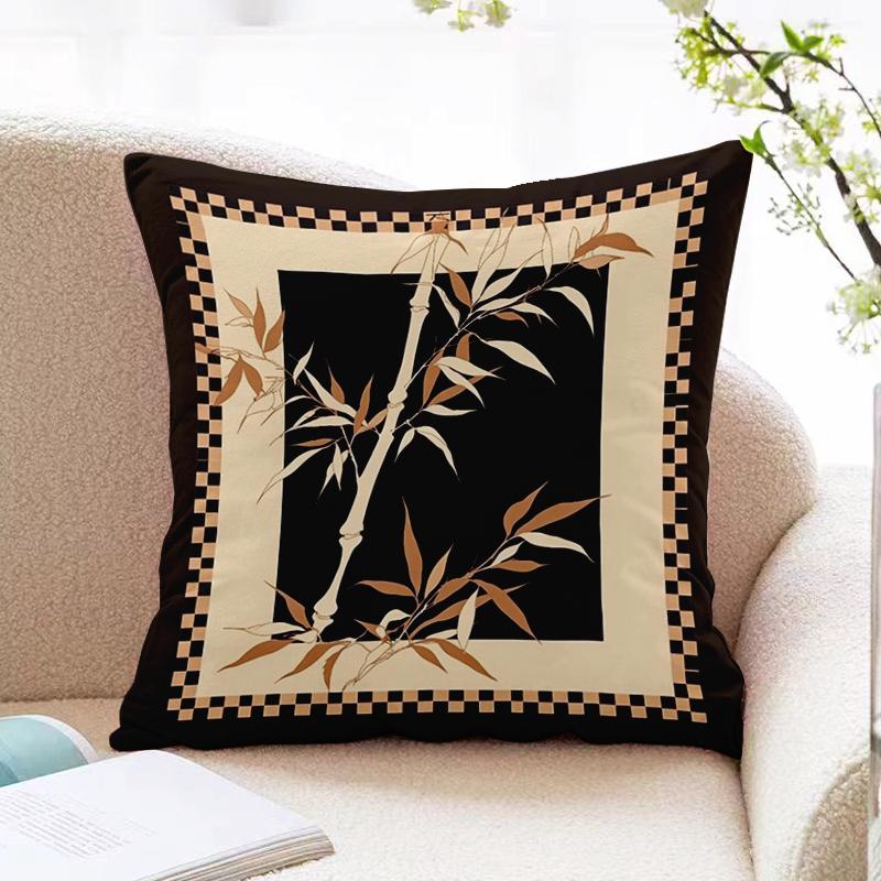 American Retro Pillow Cover Sofa Living Room Cushion Cover Office Waist Pillow Bedside Square Pillowcase Removable and Washable
