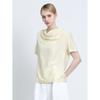 Ozoc Drapery Short Sleeve Blouse
