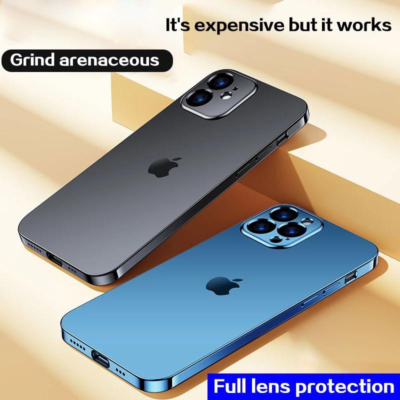 

Роскошный чехол для телефона IPhone 13 12 Mini 11 Pro Max X XS XR 7 8 Plus SE 2020, силиконовый ультратонкий чехол для телефона, защитный чехол для объектива