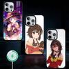 Megumin Anime K-KonoSubaS Phone Case For iPhone17,16,15,14,13 Plus,Pro Max Magnetic For Magsafe Wireless Charging
