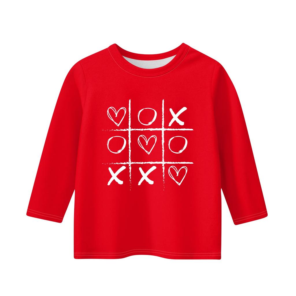 Potištěné topy pro mladé dívky 5-16 let trička s kulatým výstřihem, 3/4 rukávy Trendy topy oblečení Trička