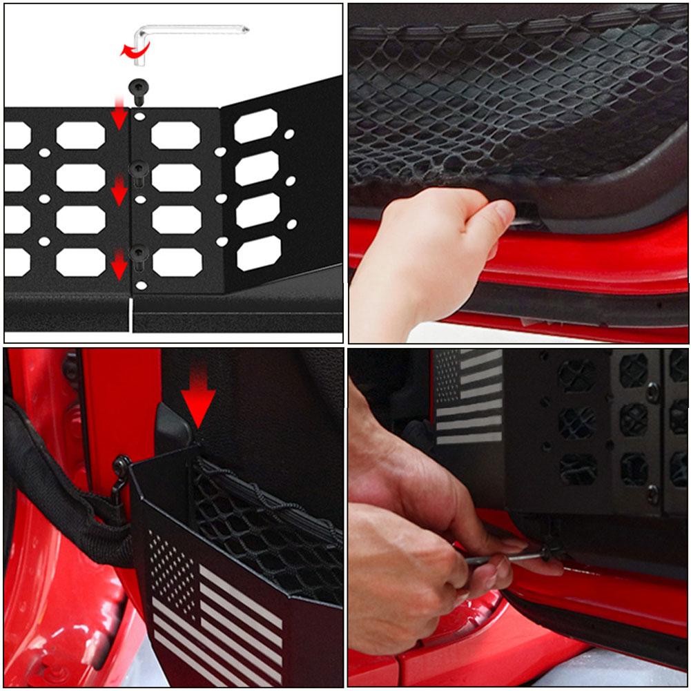 Seitenfach für die Vordertür Aufbewahrung Anti-Kollision Tür-Aufbewahrungs-Organizer Für Jeep Wrangler JL JLU 4XE 18-23 Gladiator JT 20-23