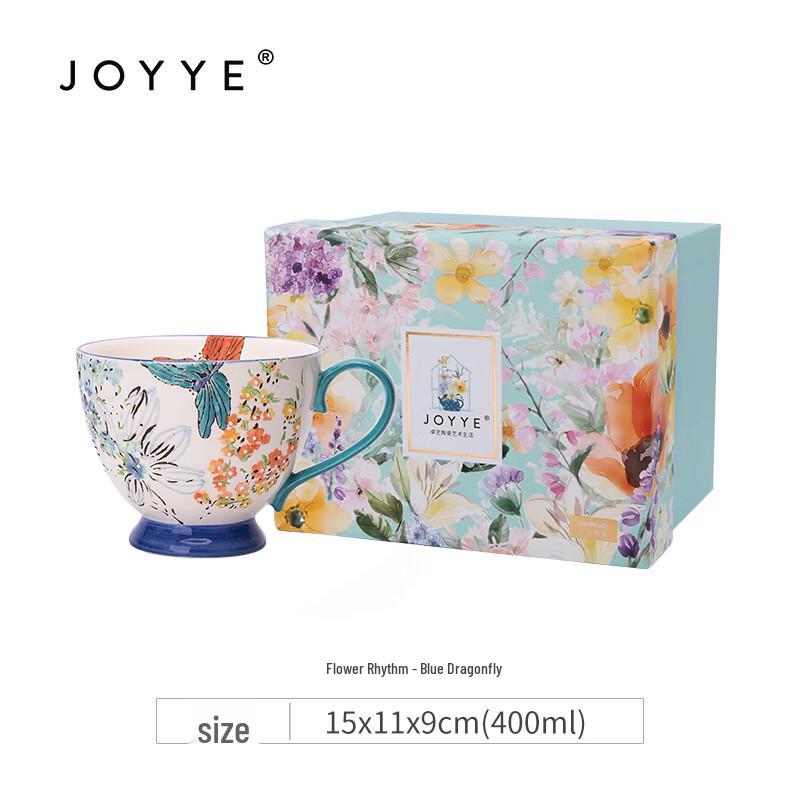 JOYYE Floral Rhythm Ceramic Cereal Mug