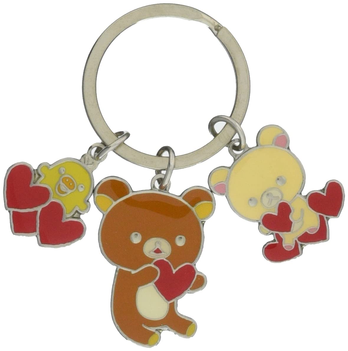 

Ushikubo Kogeisha Rilakkuma metal key chain full of hearts 3-strand RK-002