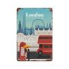 Amsterdam London Iceland Bali Travel Poster Metal  Sign Plaque Retro Plates For Club Man Cave Bar Hotel Cafe Wall Decor