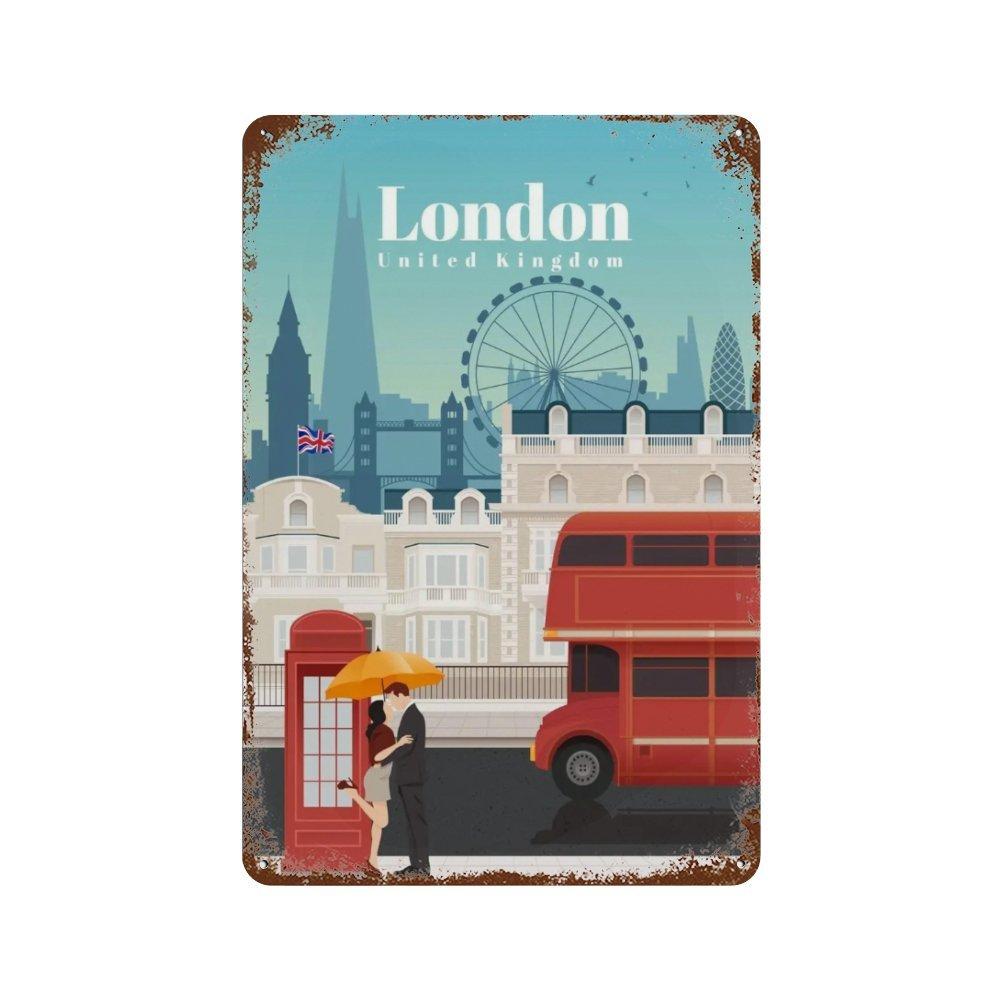 Amsterdam London Iceland Bali Travel Poster Metal  Sign Plaque Retro Plates For Club Man Cave Bar Hotel Cafe Wall Decor