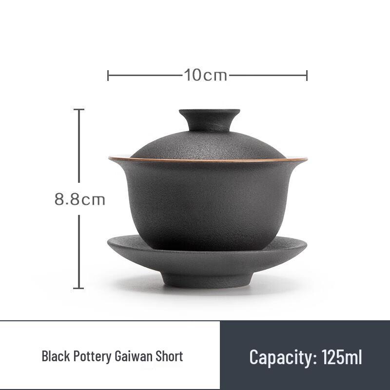 Nanshan Mr. Black Pottery Gaiwan Tea Bowl