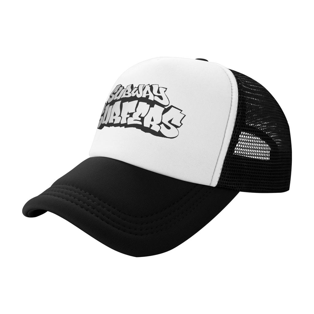 Subway Surfers Video Game Trucker Hats Unisex Fitted Parkour Sport Mesh Baseball Cap Polyester Breathable Sports Cap