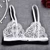 Women Lace Hollow Out Bra Embroidery Ultra-thin Transparent Lace Underwear Clothes