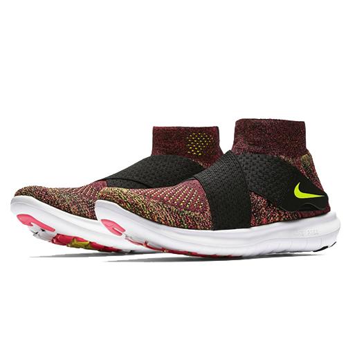 New Nike Free Rn Motion Fk 2017 'Black Volt Racer Pink' Women's 880846-004