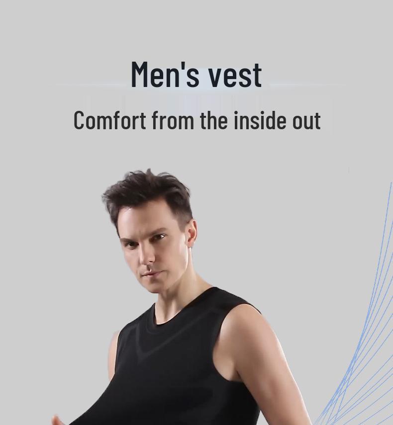 Men's Quick-Dry High-Elastic Sport Vest - Short-Sleeved Tight-Fit for Fitness, Basketball, and Running