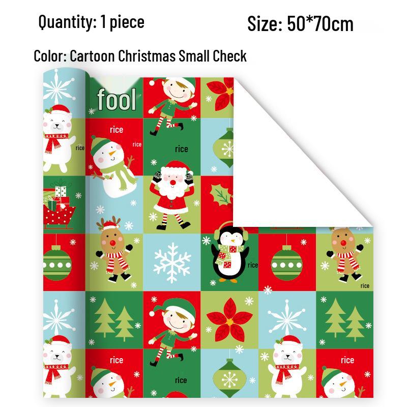Handgemachtes Weihnachts-Cartoon-Geschenkpapier für Kindergeschenke und DIY-Dekorationen