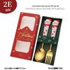 Cross-Border Christmas Cartoon Cutlery Set: Cute Tree & Snowman Dessert Spoons & Forks in Gift Box