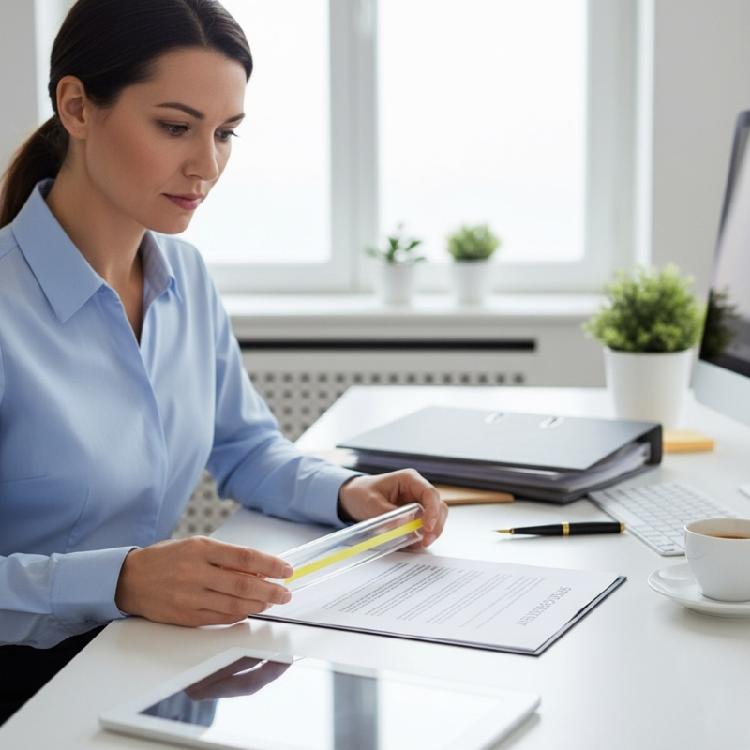 Unbreakable 6 Inch Clear Magnification Scale with Alignment Markers Easy To Use for Study Repair Work Accuracy Tasks