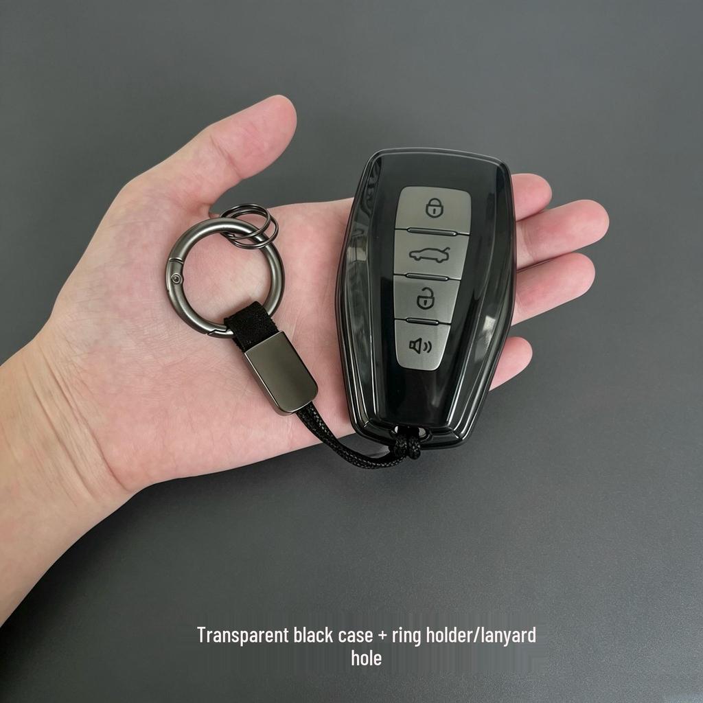Geely Car Key Cover: Fits Xingyue L, Xingrui, Vision X3/X6, Boyue, Emgrand, Bin Yue, Hao Yue with Transparent Buckle
